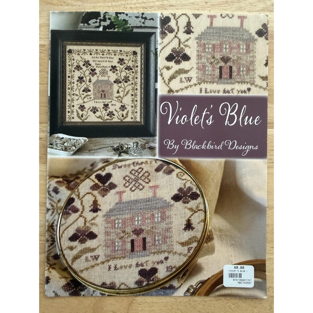 Violet's Blue Cross Stitch Pattern Booklet By Blackbird Designs